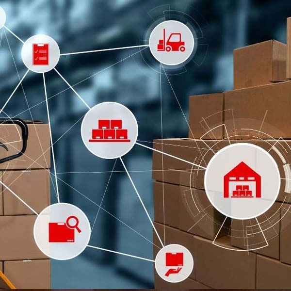 A 4K image showing a streamlined supply chain process from rubber harvesting to product delivery. The image could be a stylized infographic or a combination of photorealistic and graphical elements.  The style should be clear, concise, and easy to understand, highlighting the key stages of the supply chain.