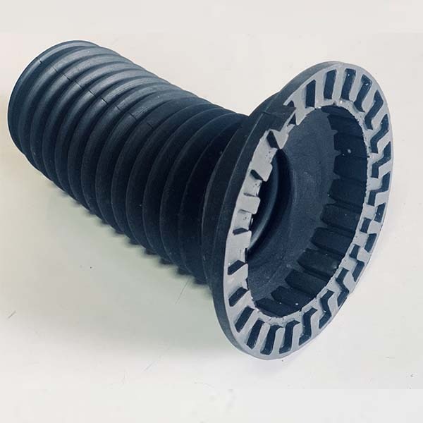 A side-by-side comparison of a worn-out, cracked rubber part next to a brand-new, pristine rubber part from Sandaro. The lighting should be contrasting, highlighting the difference in quality and condition between the two parts. The camera angle should be close-up, focusing on the details of each part.